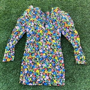 Zara Multicolor Floral Pattern Dress